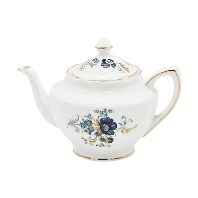 Royal Tara Blue Corn Flower Fine Bone China Teapot