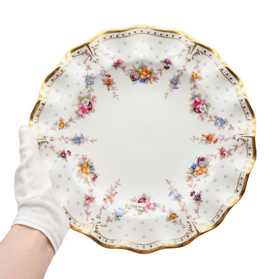 Royal Crown Derby, Royal Antoinette Pattern Fine Bone China Plate