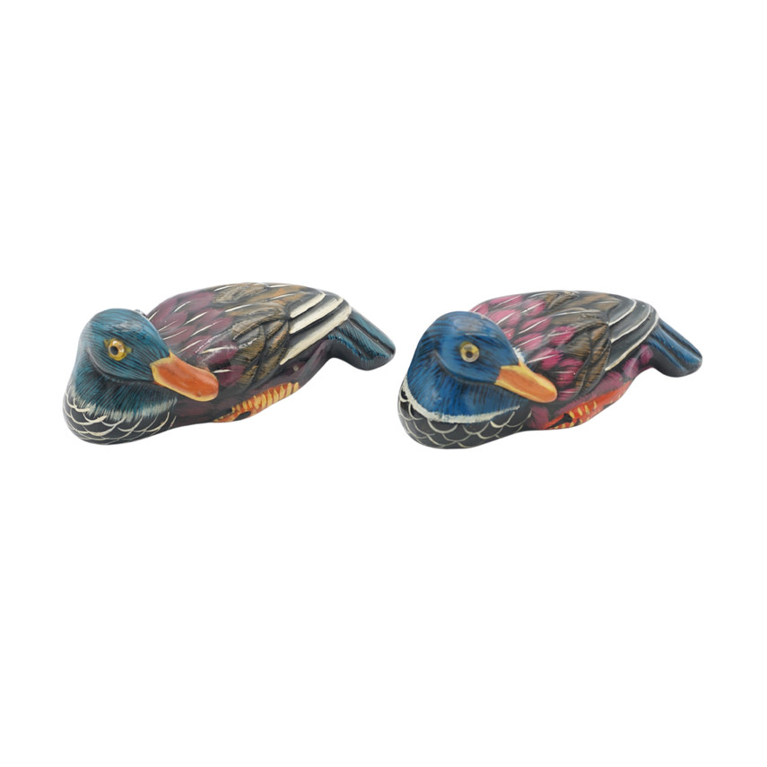 Pair of Vintage Small Ceramic Duck Figurines