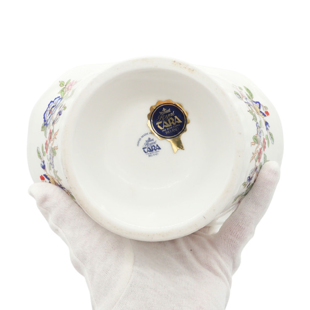 Royal Tara Wedding Day Floral Porcelain Basket
