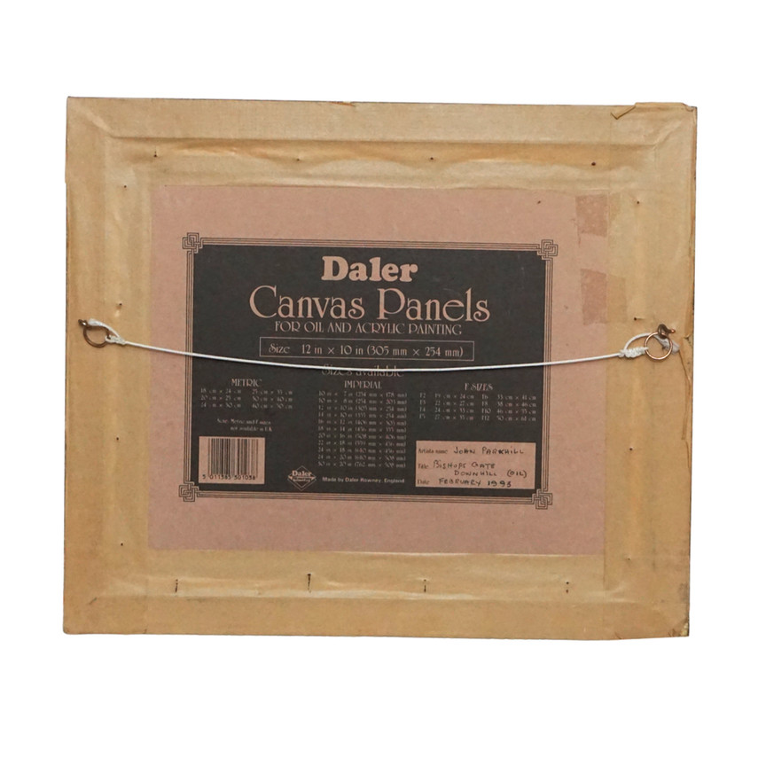 Oil on Board Painting of Bishop’s Gate Lodge by John Parkhill, 1993