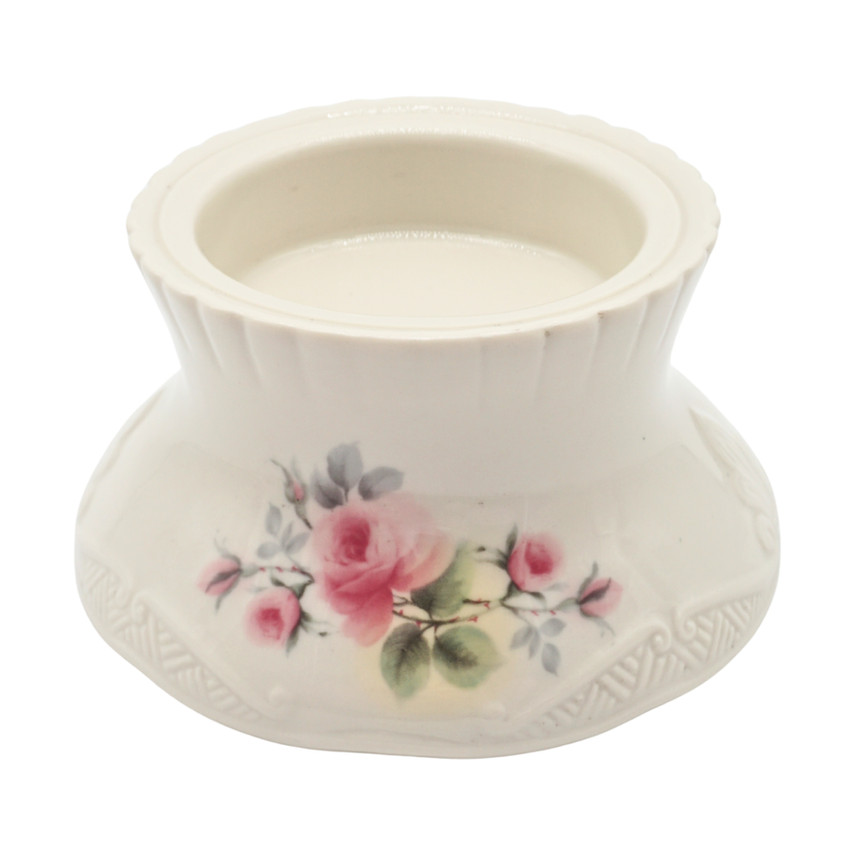 Donegal Parian China Irish Rose Pillar Candleholder