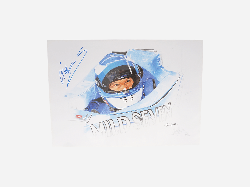 Limited Edition Mika Salo Signed F1 Print, 223/500, Unframed