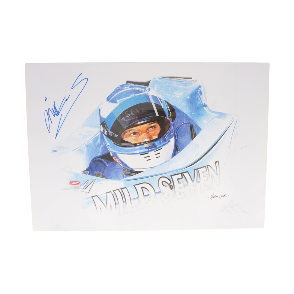 Limited Edition Mika Salo Signed F1 Print, 223/500, Unframed