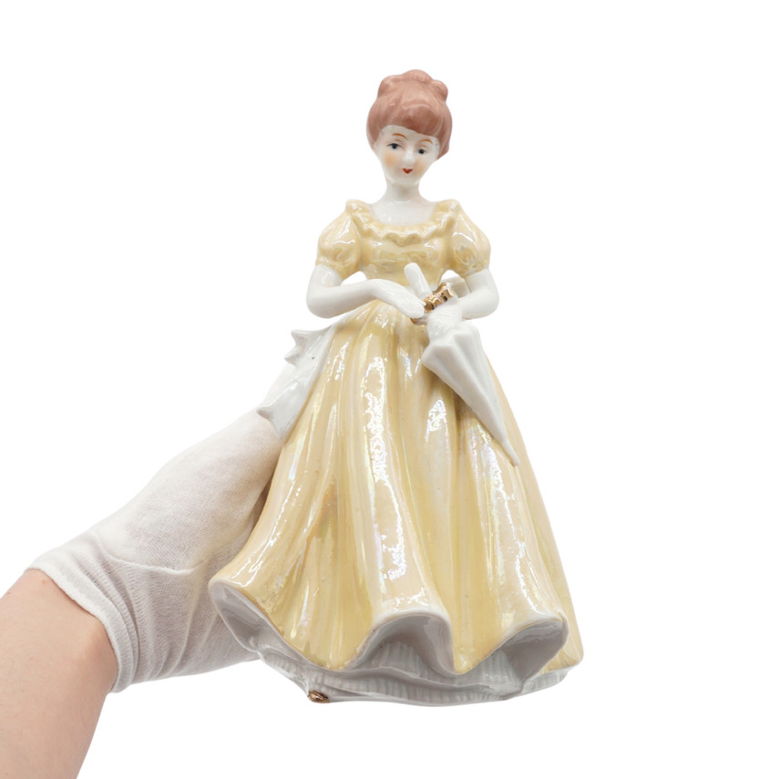 Carl Scheidig Lady Holding an Umbrella Figurine