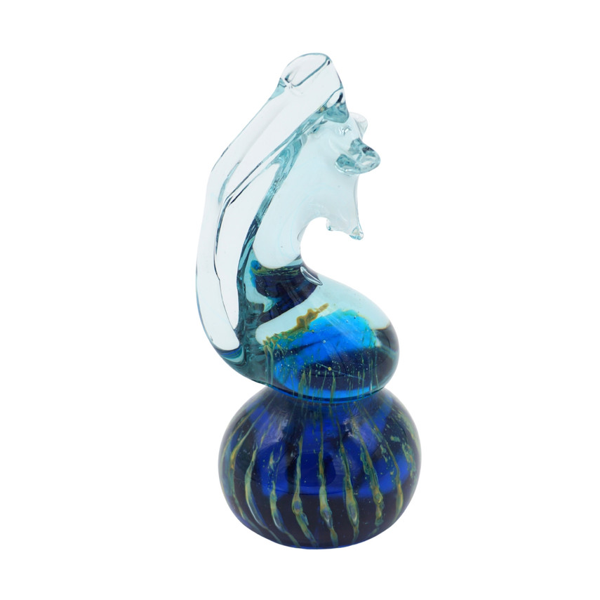 Vintage Mdina Art Glass Seahorse Paperweight, 1970s