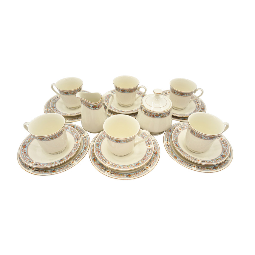 Vintage Budlet Fine China Ivory Pattern Tea Set
