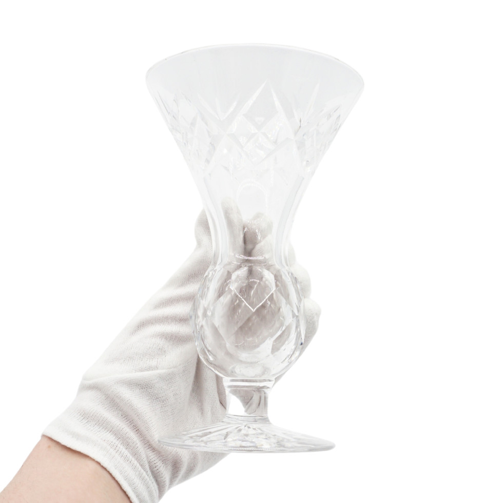 Crystal Cut Glass Thistle Shaped Vase