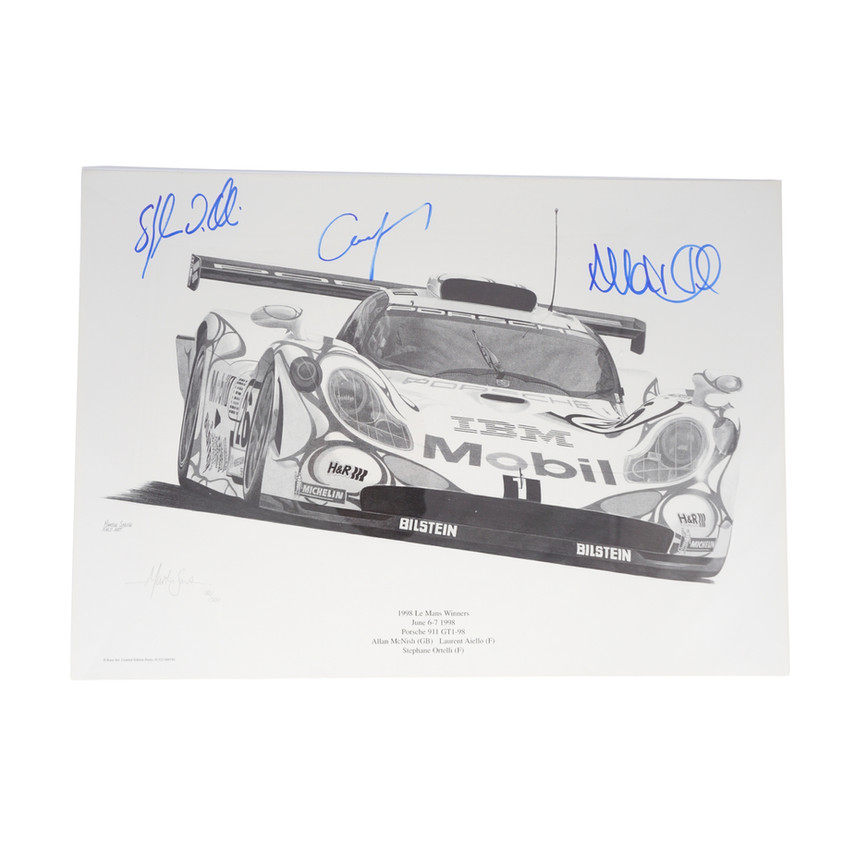 Limited Edition Print, 1998 Le Mans, Porsche 911 GT1-98, 383/500, Unframed
