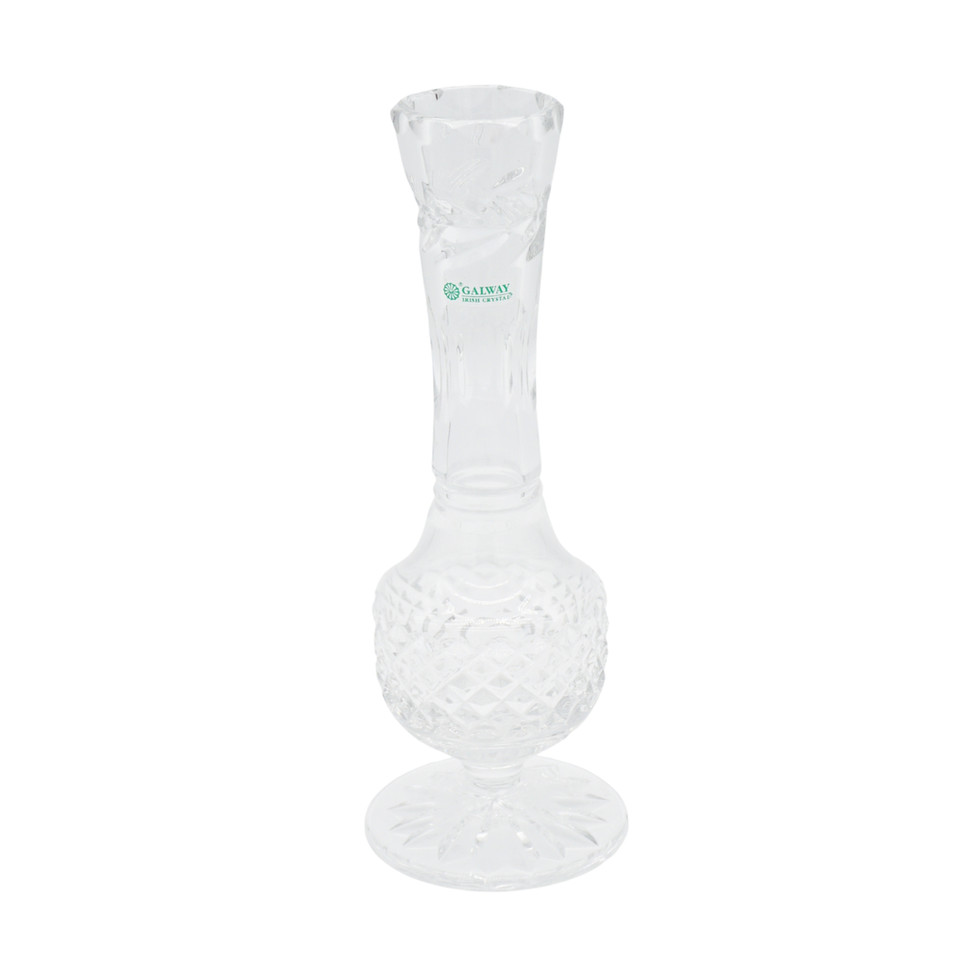 Galway Irish Hand-Cut Crystal Footed Bud Vase