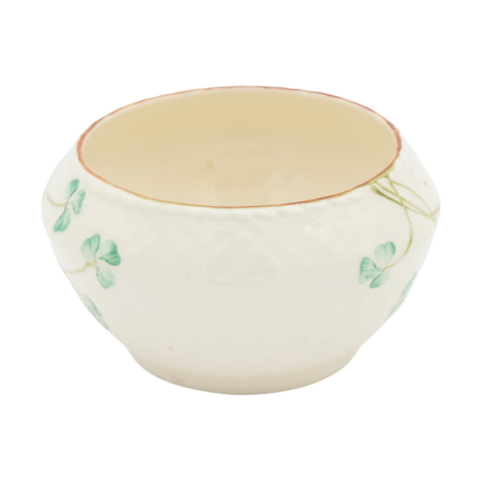 Belleek Ireland Shamrock Open Sugar Bowl