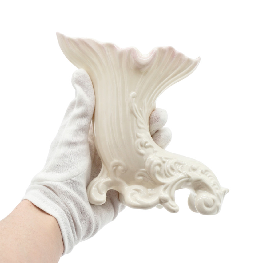 Belleek Irish Porcelain Fermanagh Cornucopia Spill Vase