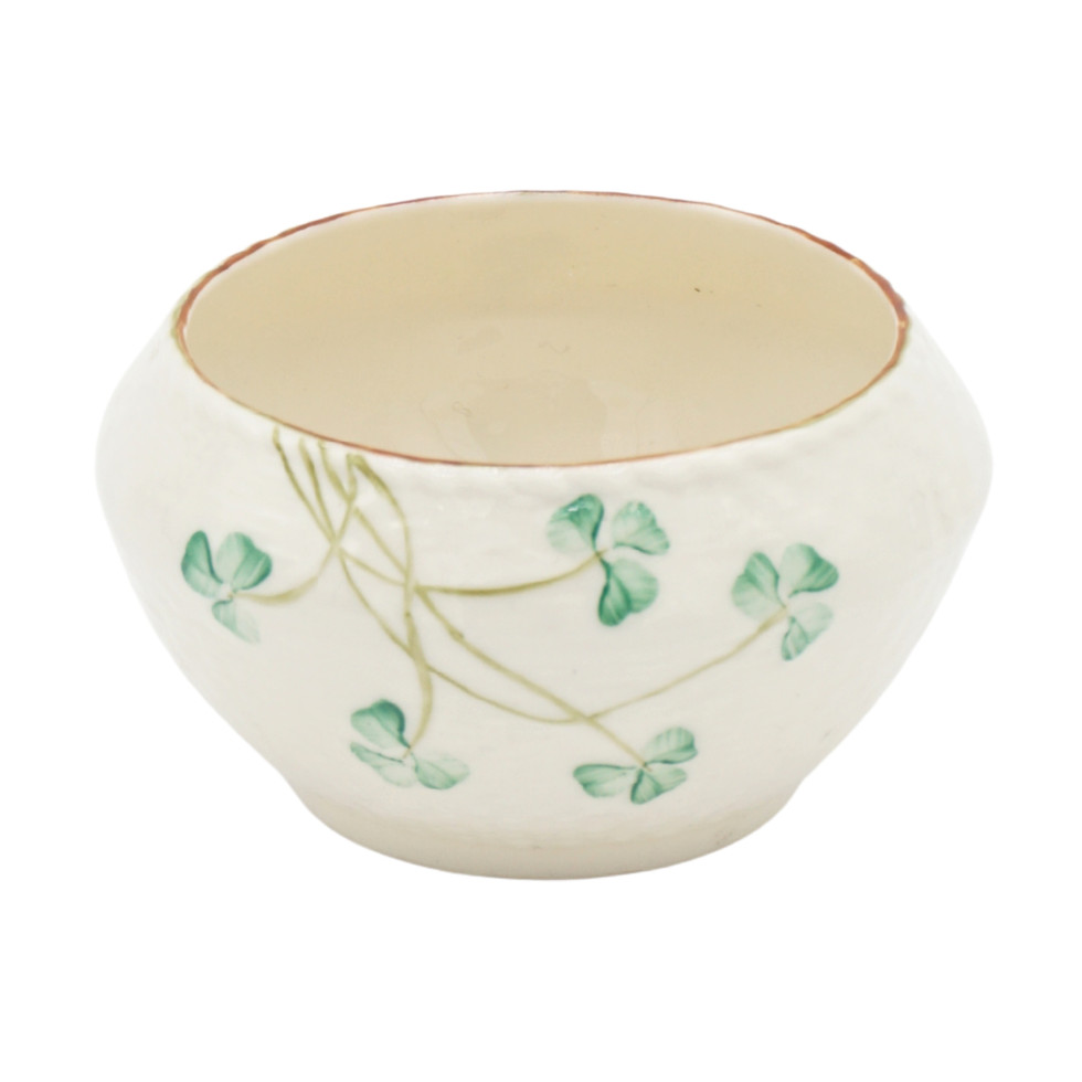 Belleek Ireland Shamrock Open Sugar Bowl