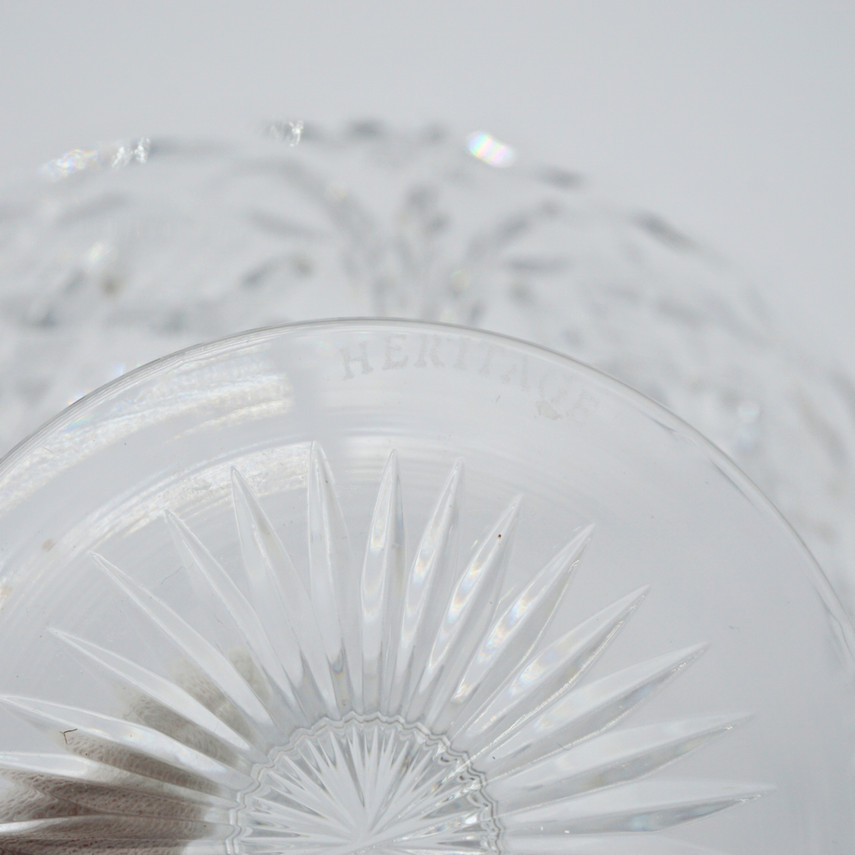 Vintage Heritage Irish Crystal Cathedral Cut Compote Bowl