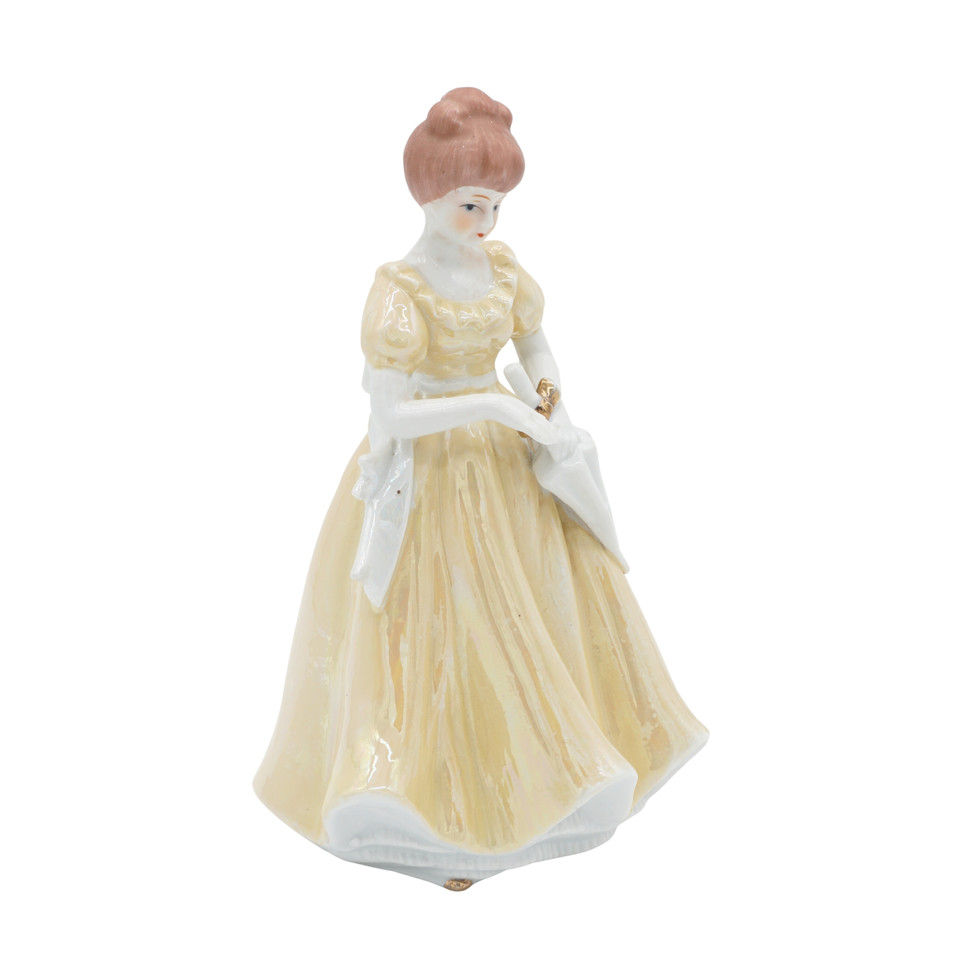 Carl Scheidig Lady Holding an Umbrella Figurine
