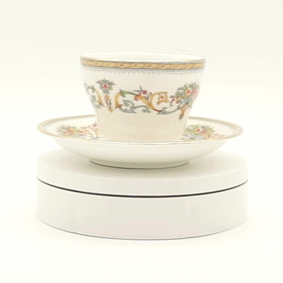 Aynsley Henley Bone China Teacup And Saucer Set