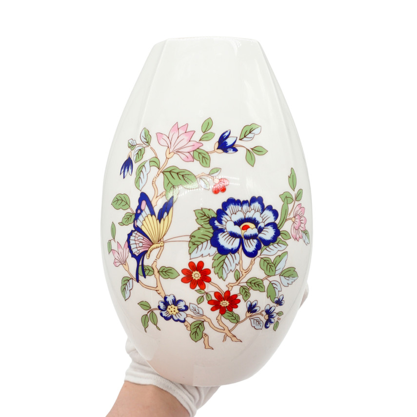 Royal Tara Bone China Butterfly Floral Happy Anniversary Vase