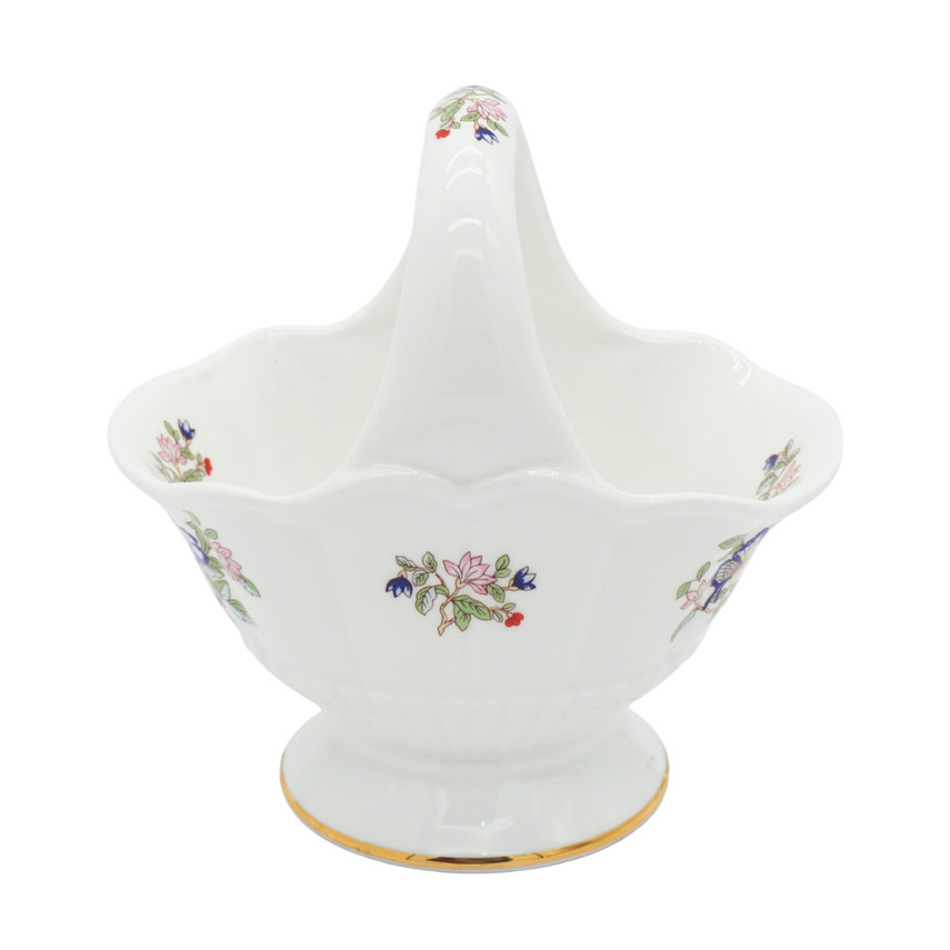 Royal Tara Wedding Day Floral Porcelain Basket