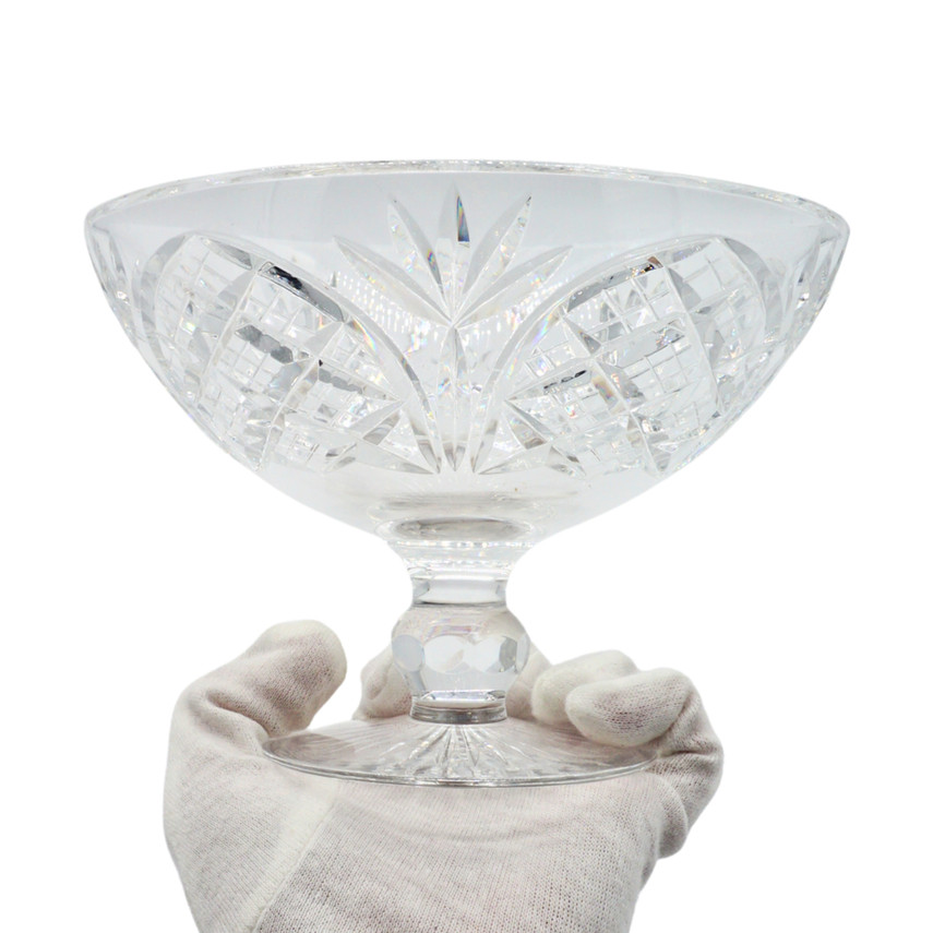 Vintage Heritage Irish Crystal Cathedral Cut Compote Bowl