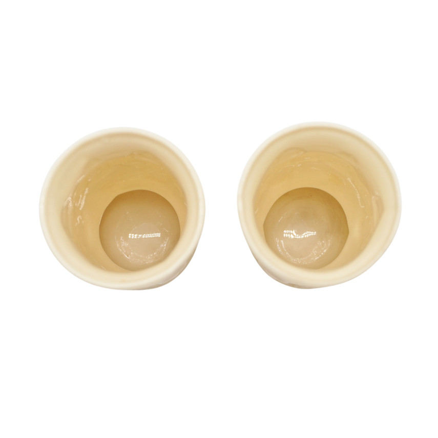 Belleek Celtic Motif Erne Pattern Spill Vase, Set of Two