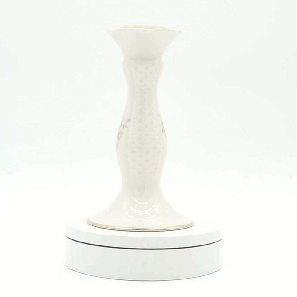 Donegal Parian China Irish Rose Candlestick