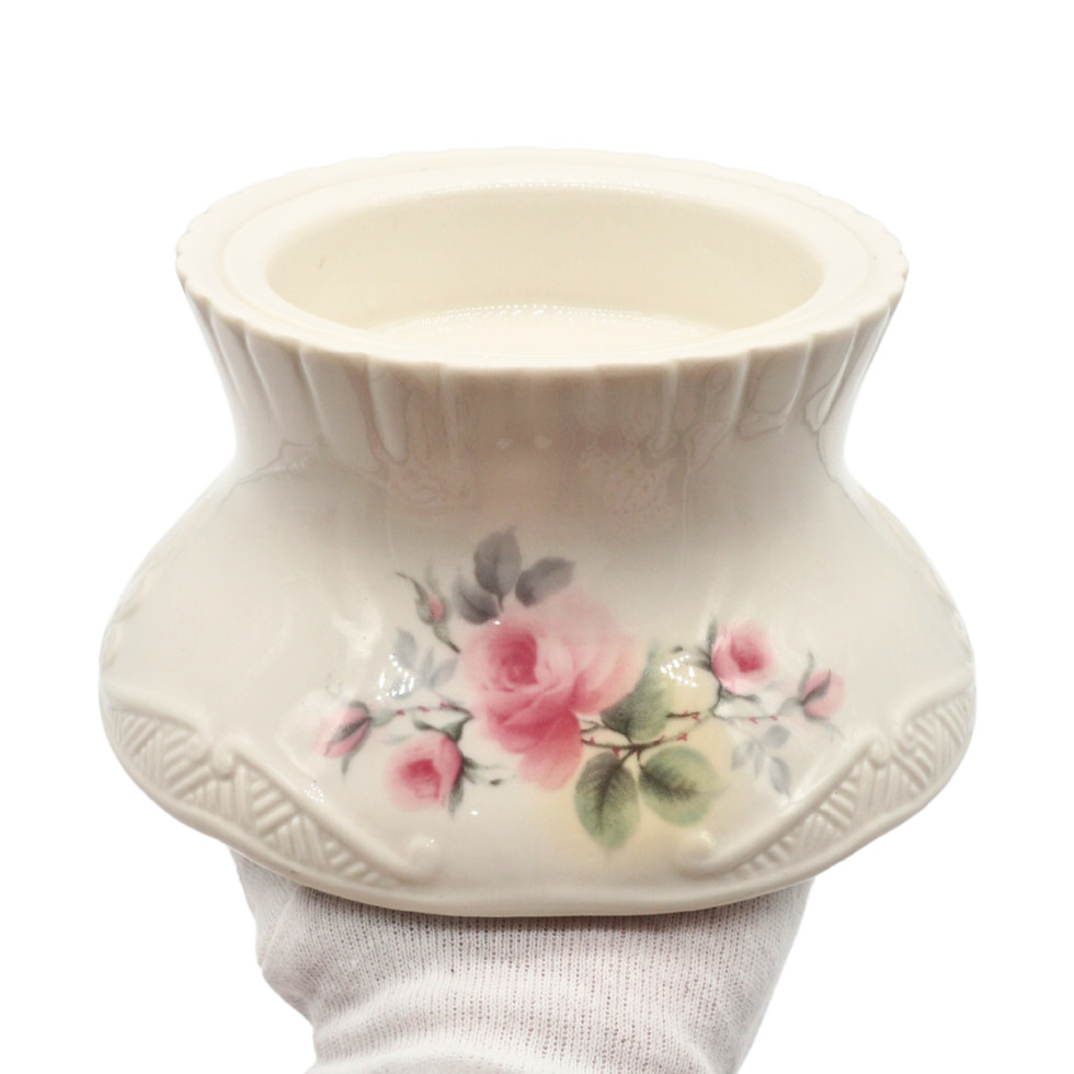 Donegal Parian China Irish Rose Pillar Candleholder