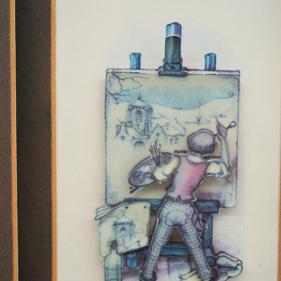 A Set of Vintage 3D Paper Diorama Art Work