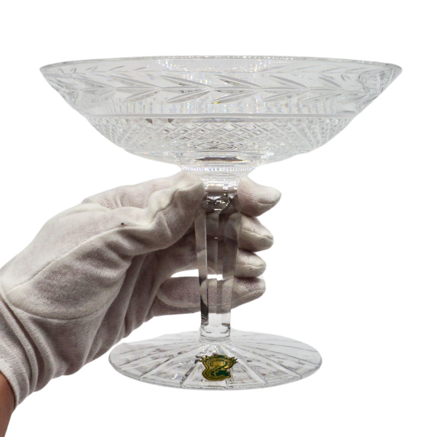 Waterford Ireland Cut Crystal Glandore Compote Pedestal