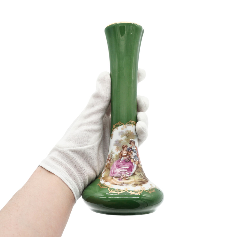 Limoges Porcelain Bud Vase by La Reine
