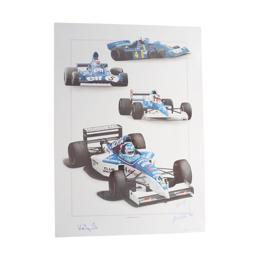 Limited Edition Print, Celebrating Tyrrell Formula 1 Cars, 145/500, Unframed