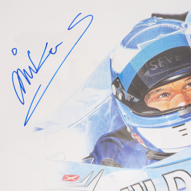 Limited Edition Mika Salo Signed F1 Print, 232/500, Unframed