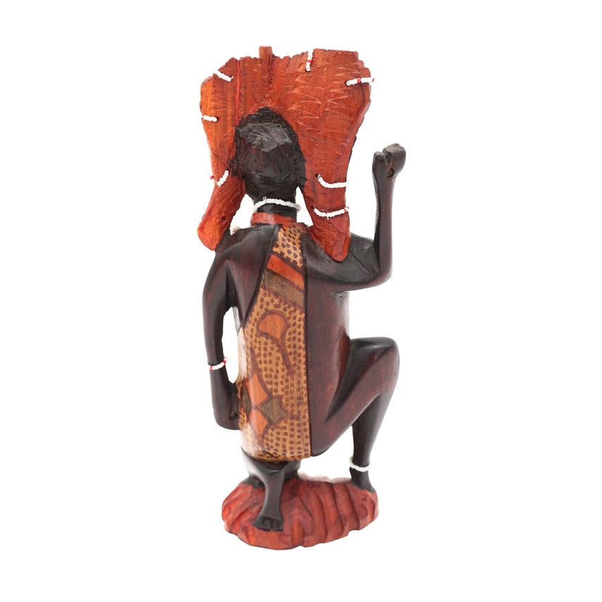 Hand Carved Vintage Maasai Style African Wood Figurine