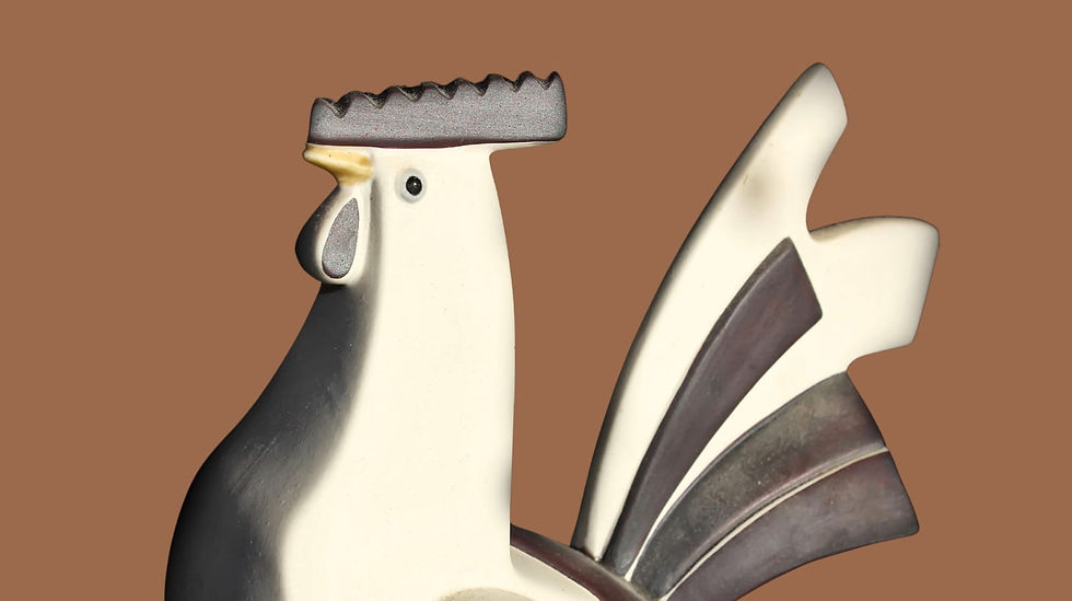 chicken porcelain figurine