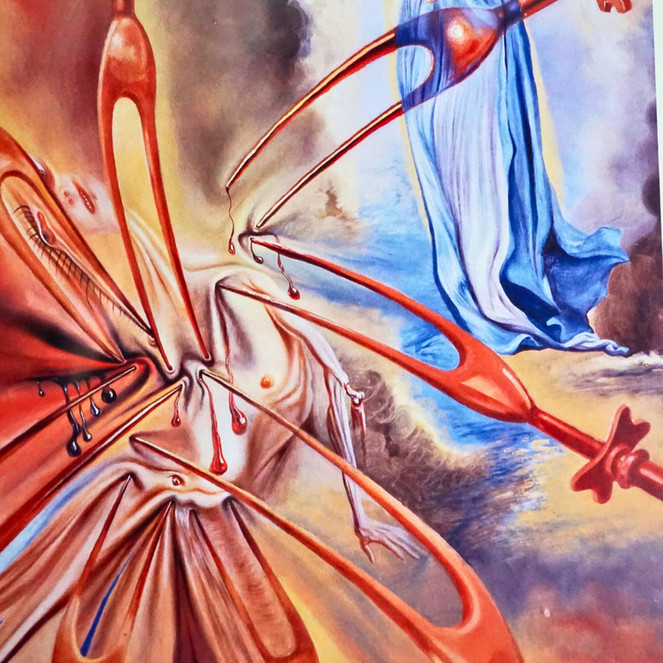 Salvador Dali Vision of Fatima Print Art Picture, Signed