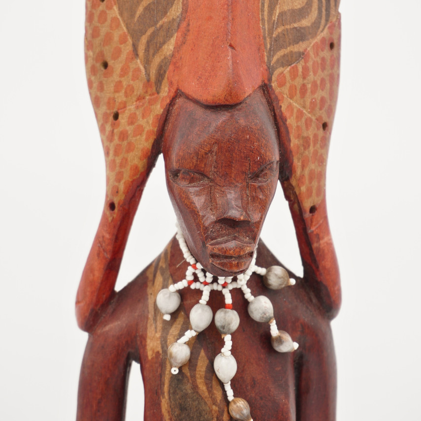 Hand Carved African Maasai Style Wooden Figurine