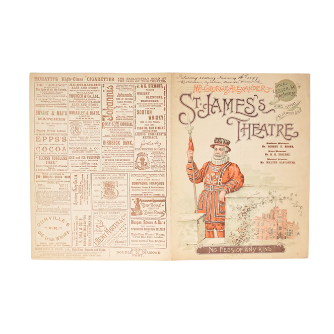 Shakespeare Programme, St. James Theatre, King Street, London, 1897