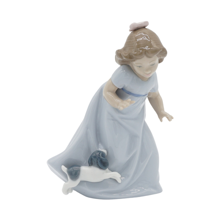 Nao by Lladro Girl with a Puppy Porcelain Figurine