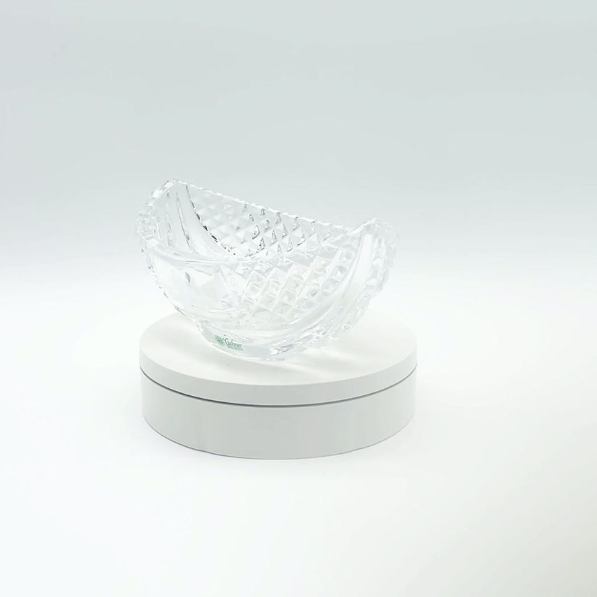 Galway Irish Crystal Claddagh Design Boat Bowl