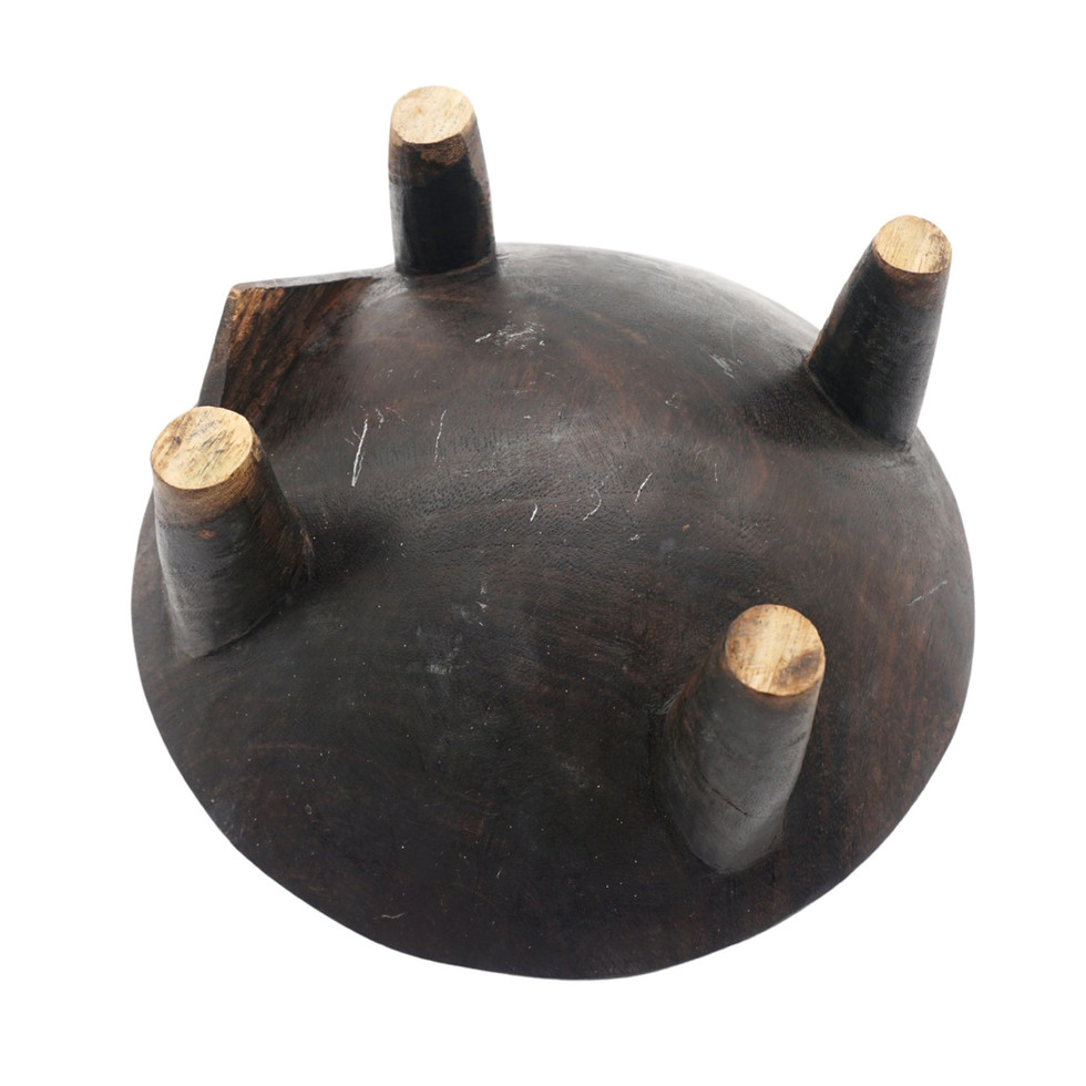 Large Vintage Polynesian Wooden Kava Bowl