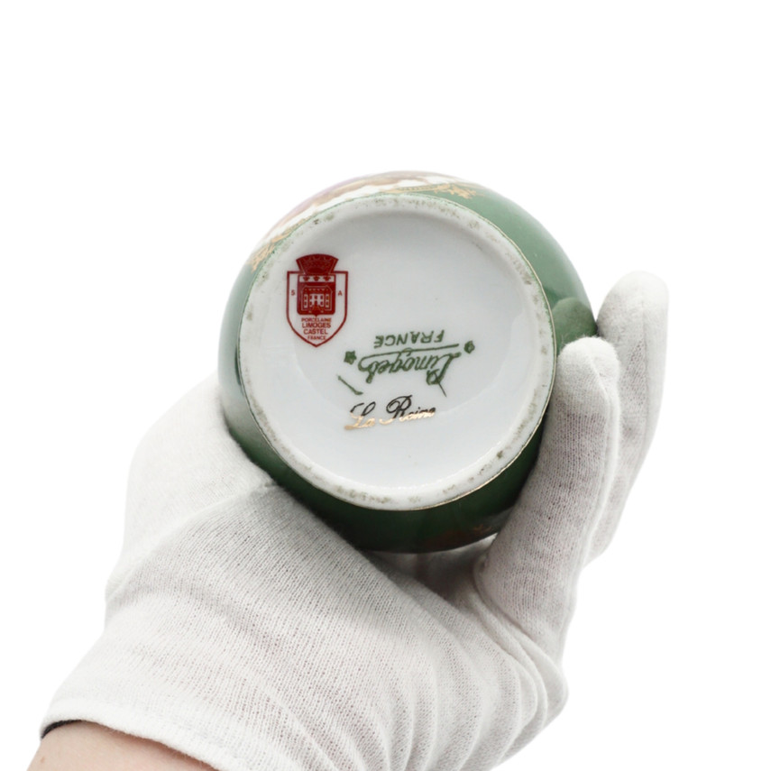 Limoges Porcelain Pitcher Vase by La Reine