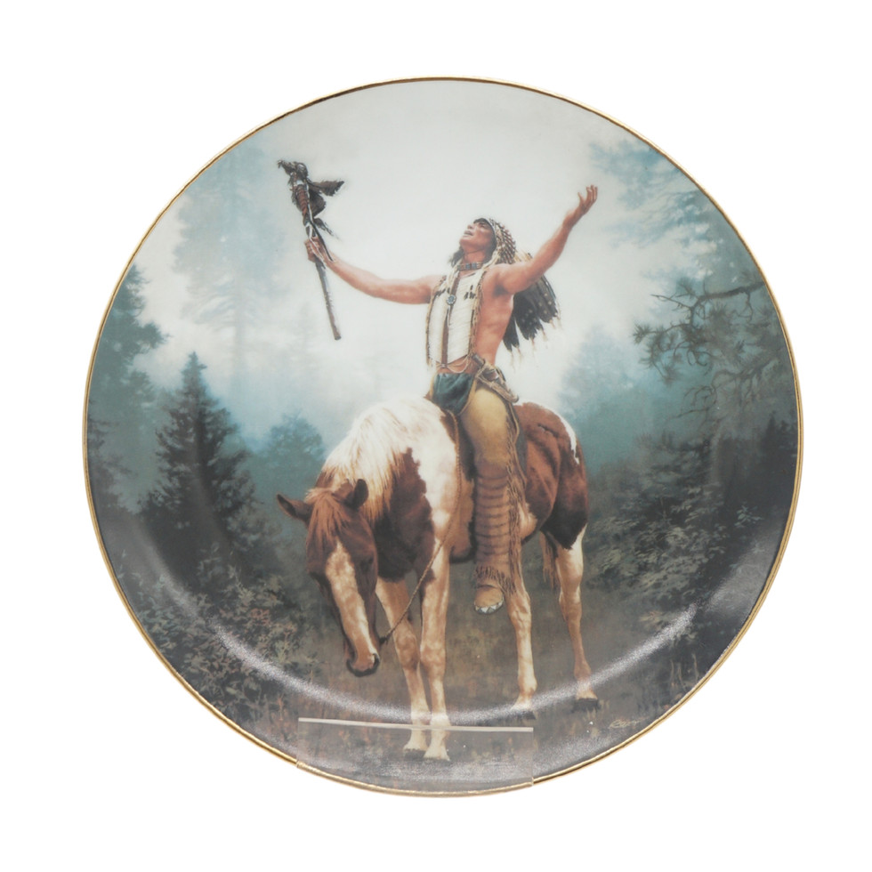 The Hamilton Collection Mystic Warriors Deliverance By Chuck Ren Plate