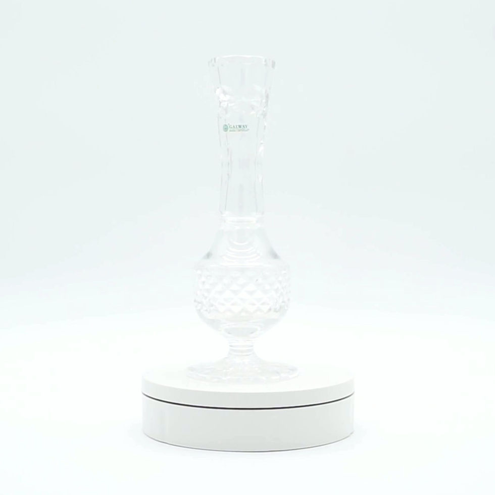 Galway Irish Hand-Cut Crystal Footed Bud Vase