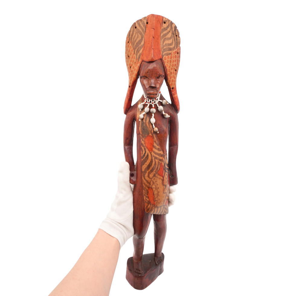 Hand Carved African Maasai Style Wooden Figurine