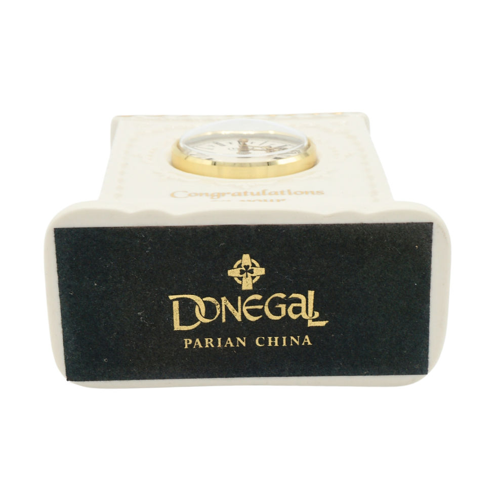 Donegal Parian China Wedding Mantel Clock