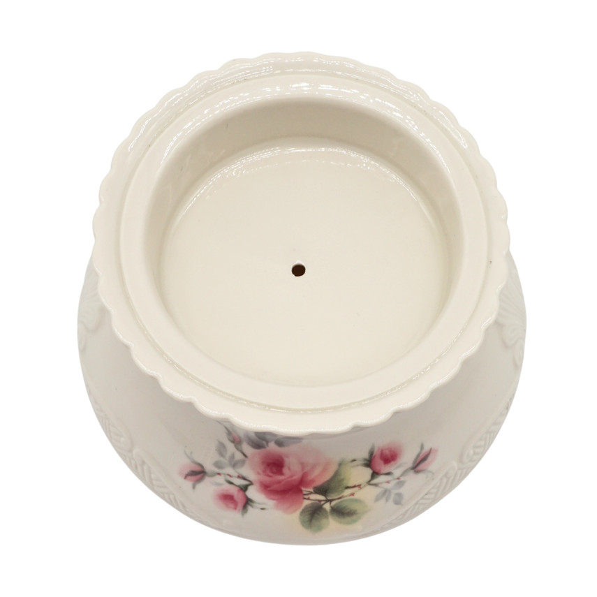 Donegal Parian China Irish Rose Pillar Candleholder