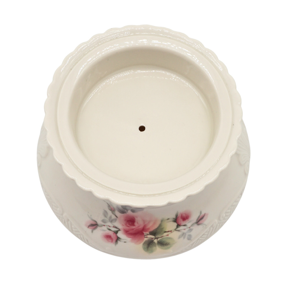Donegal Parian China Irish Rose Pillar Candleholder