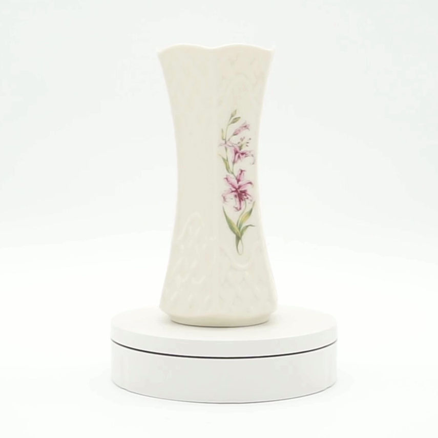 Belleek Country Trellis Bone China Vase