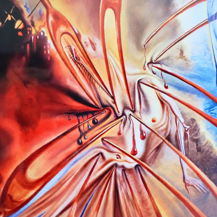 Salvador Dali Vision of Fatima Print Art Picture, Signed