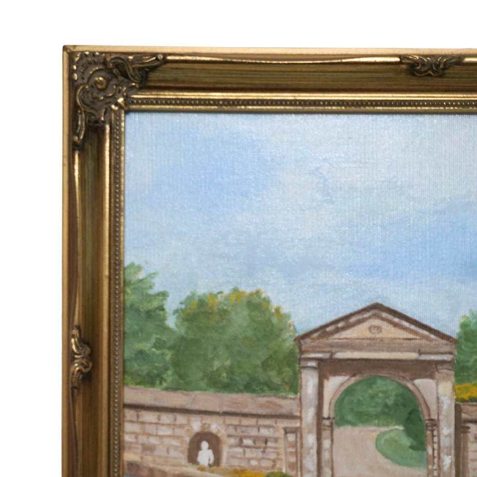 Oil on Board Painting of Bishop’s Gate Lodge by John Parkhill, 1993