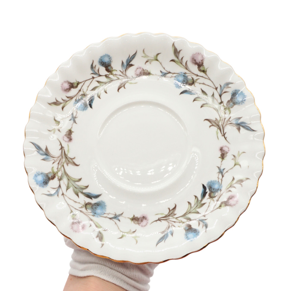 Royal Albert Brigadoon Pattern Soup Coupe And Saucer Set of Eight